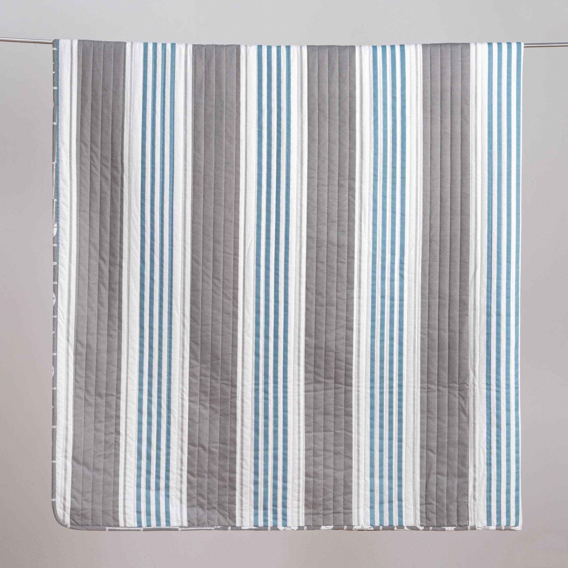 Striped Coral Quilt Set - St. Croix Collection