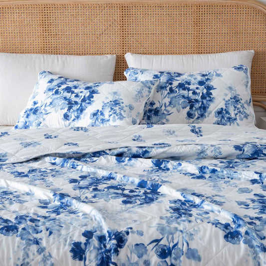 Watercolor Leaves 3 Piece Quilt Set - Jacqueline Collection
