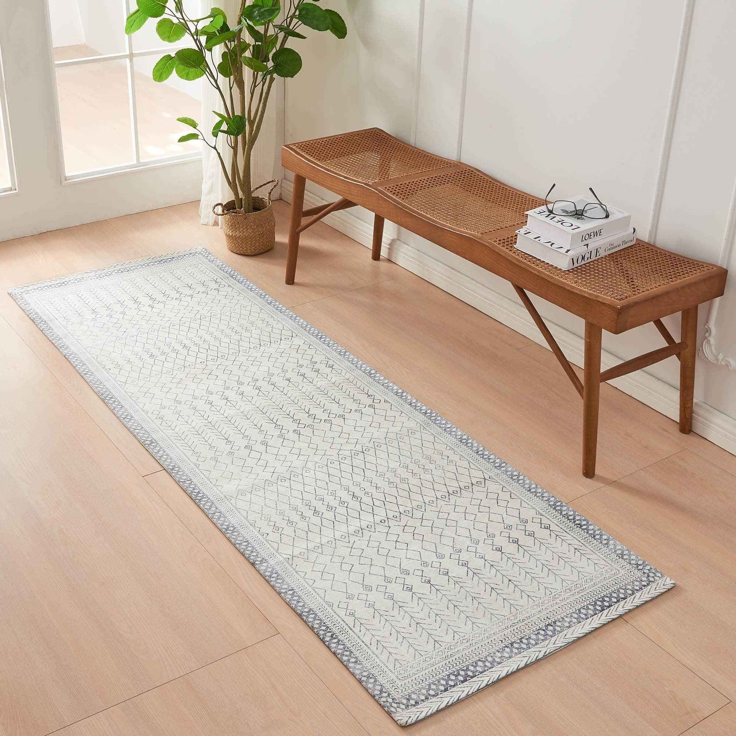 Distressed Moroccan Machine Washable Accent Runner 2'4" x 7' - Neve Collection