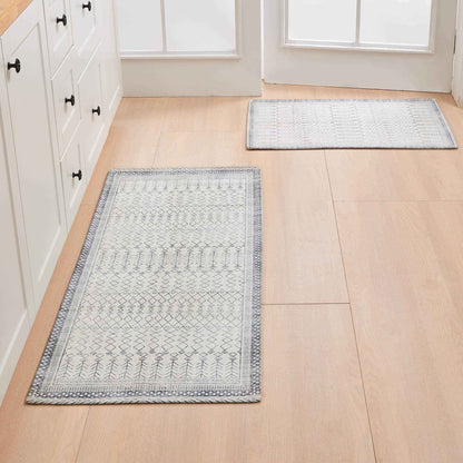 Distressed Moroccan Machine Washable Accent Area Rug & Runner 2 Pack - Neve Collection