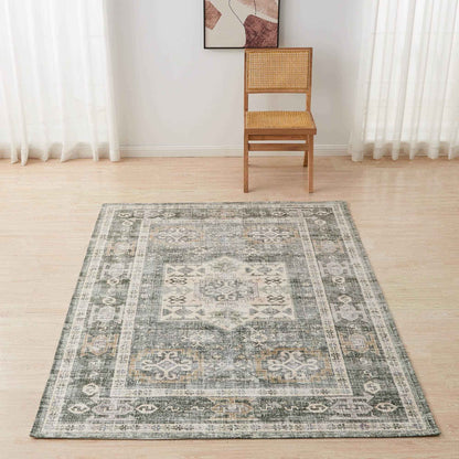 Medallion Machine Washable Accent Area Rug 5' x 7' - Nava Collection