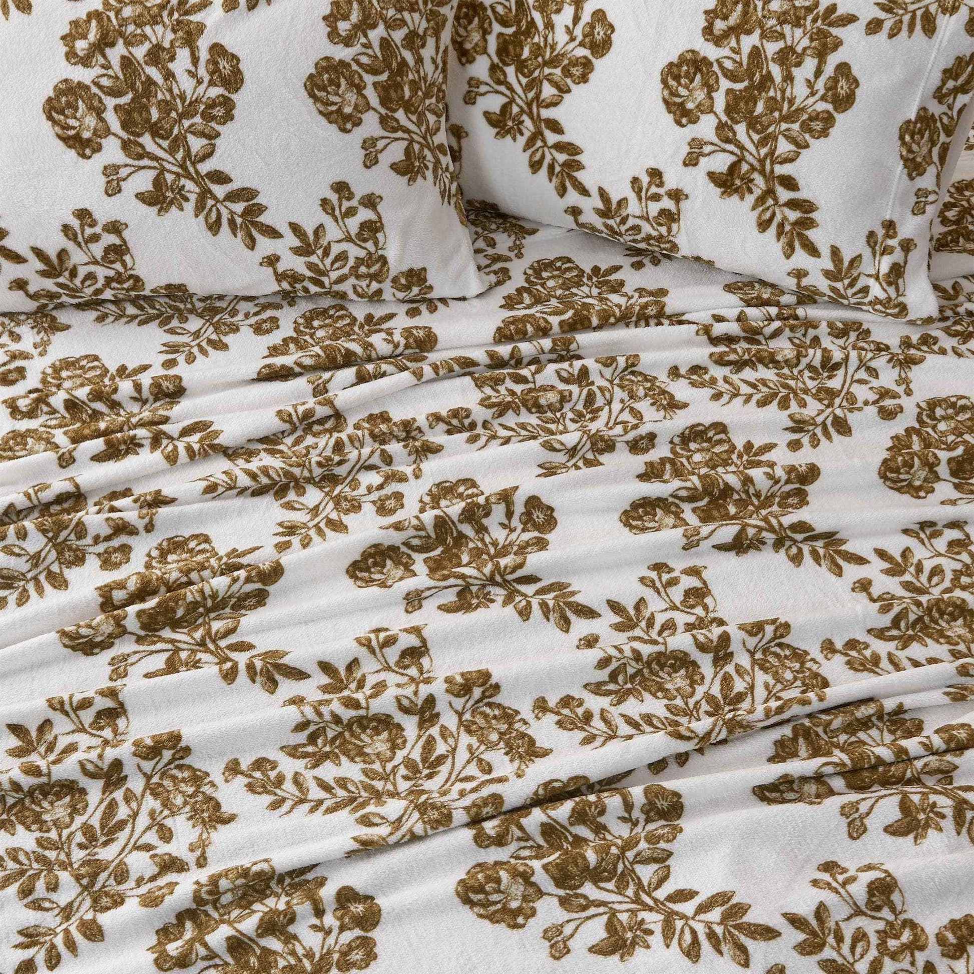 4-Piece Printed Plush Sheet - Velvet Luxe Lattice Collection