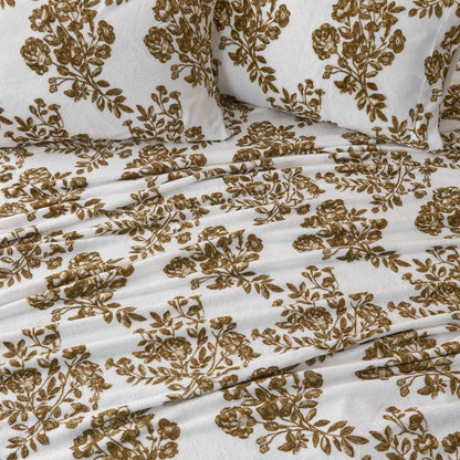 4-Piece Printed Plush Sheet - Velvet Luxe Lattice Collection