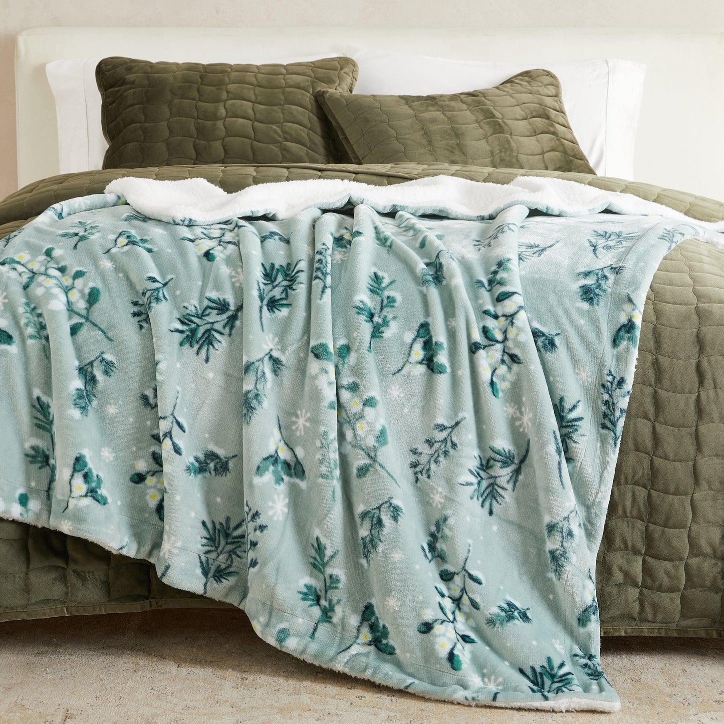 Velvet Plush Sherpa Luxury Bed Blanket - Kinsley Collection