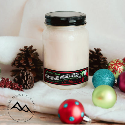 Grinch Christmas Undelivery Mason Jar Soy Candle - Winter Scents - PoshaBella