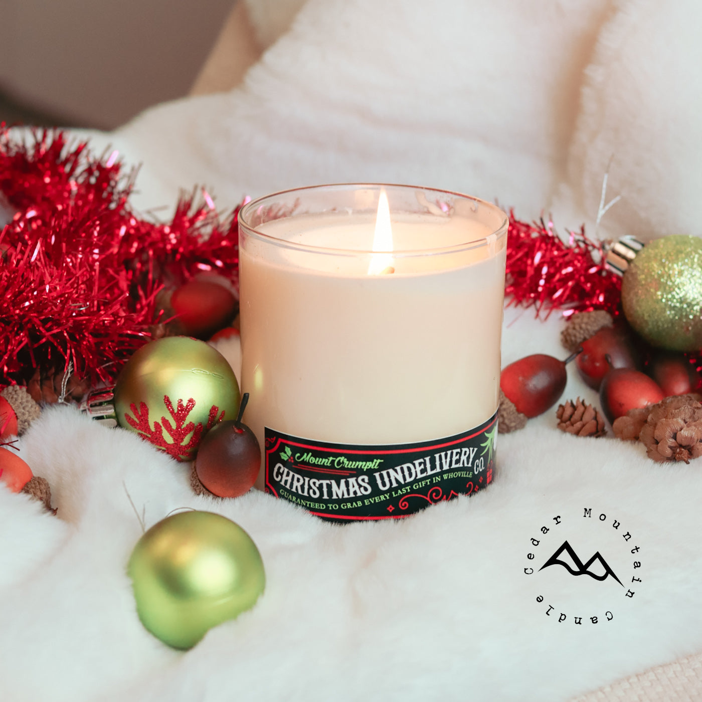 Grinch Christmas Undelivery 9 oz Jar Soy Candle - Winter Scents - PoshaBella