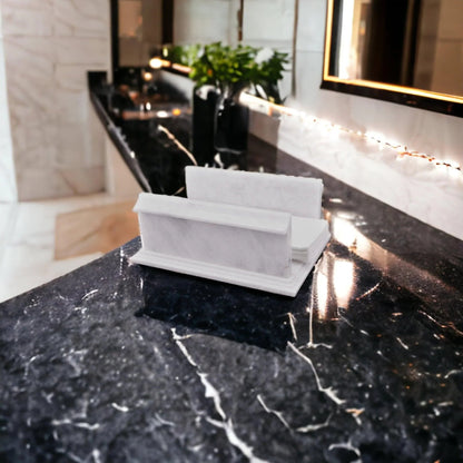 Hand Towel Holder of White Marble - PoshaBella
