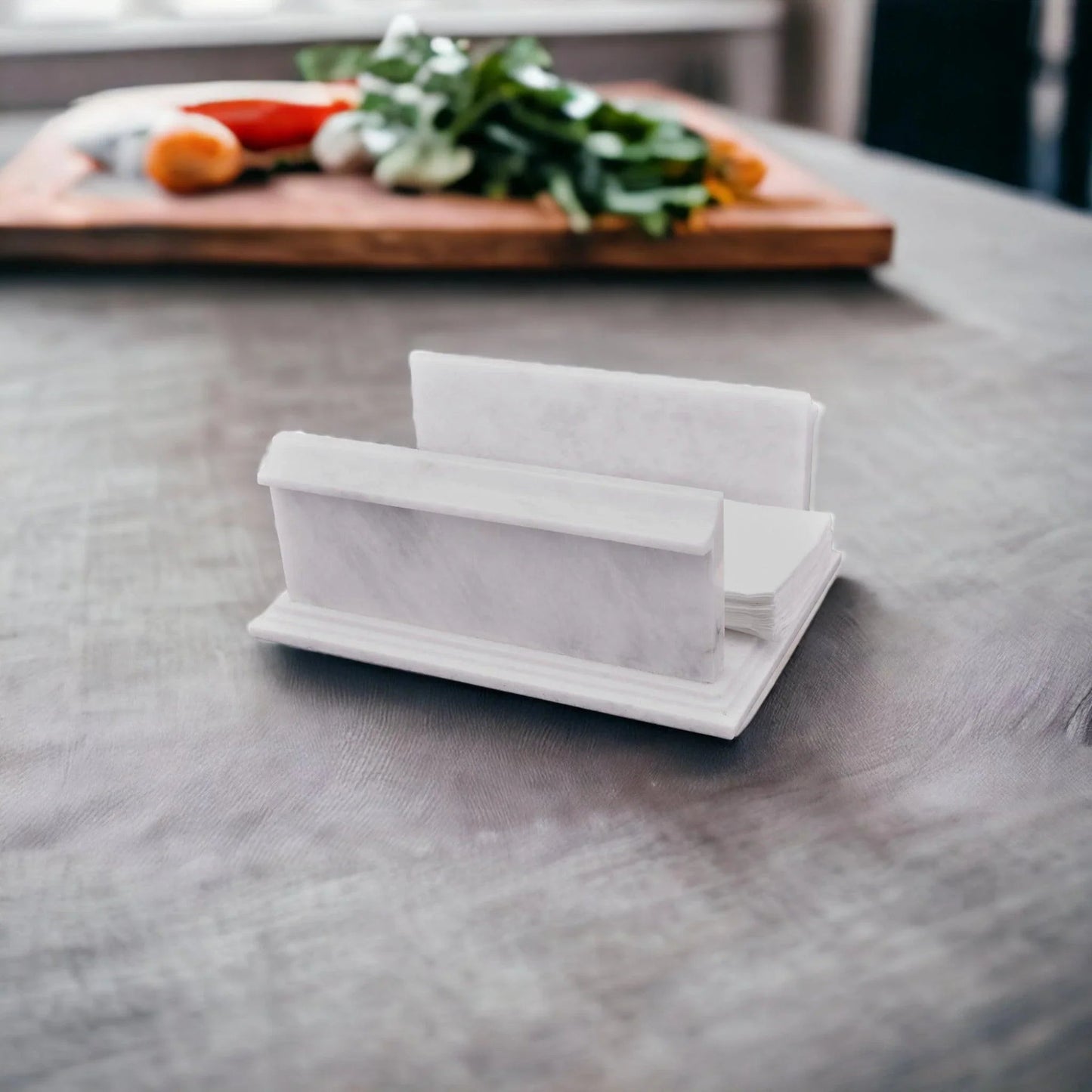Hand Towel Holder of White Marble - PoshaBella