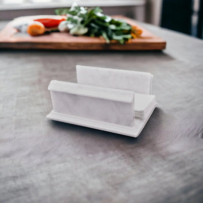 Hand Towel Holder of White Marble - PoshaBella