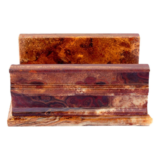 Hand Towel Holderof Multi Brown Onyx - PoshaBella