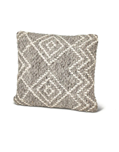 Handwoven Grey Diamond Pillow Covers - PoshaBella