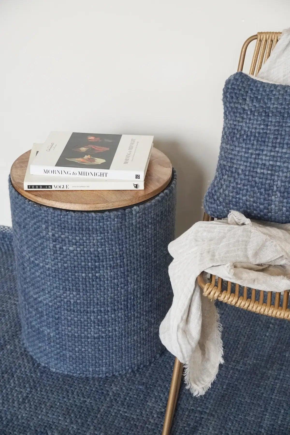 Handwoven Luxe Indigo Rug - PoshaBella