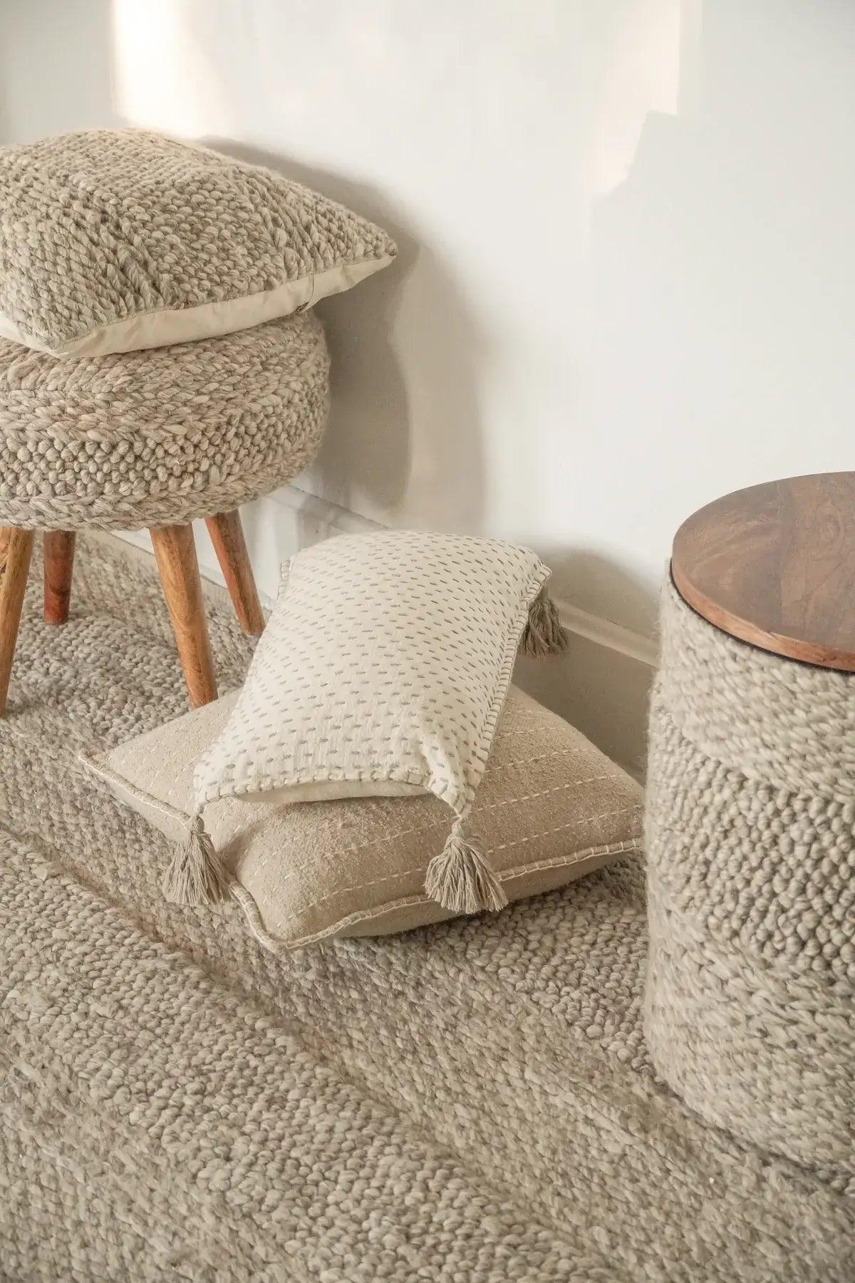 Handwoven Textured Rug - PoshaBella