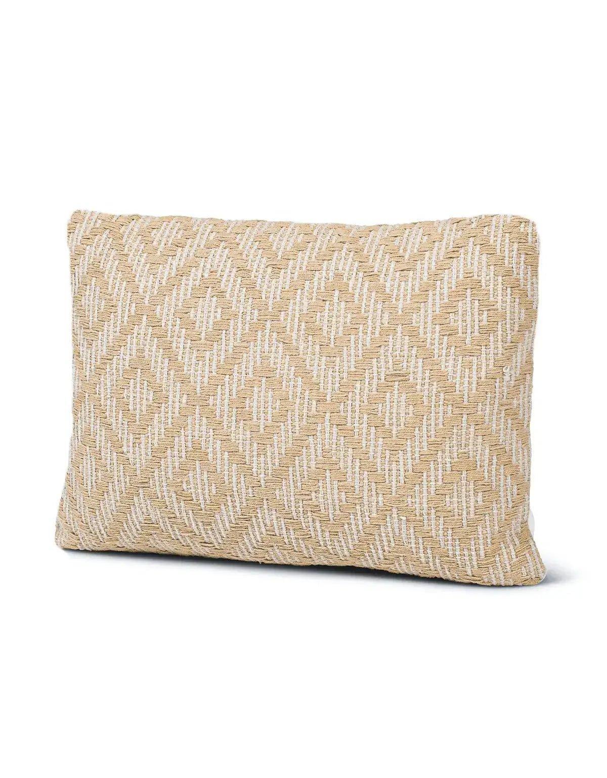 Handwoven Yellow Diamond Pillow Cover - PoshaBella