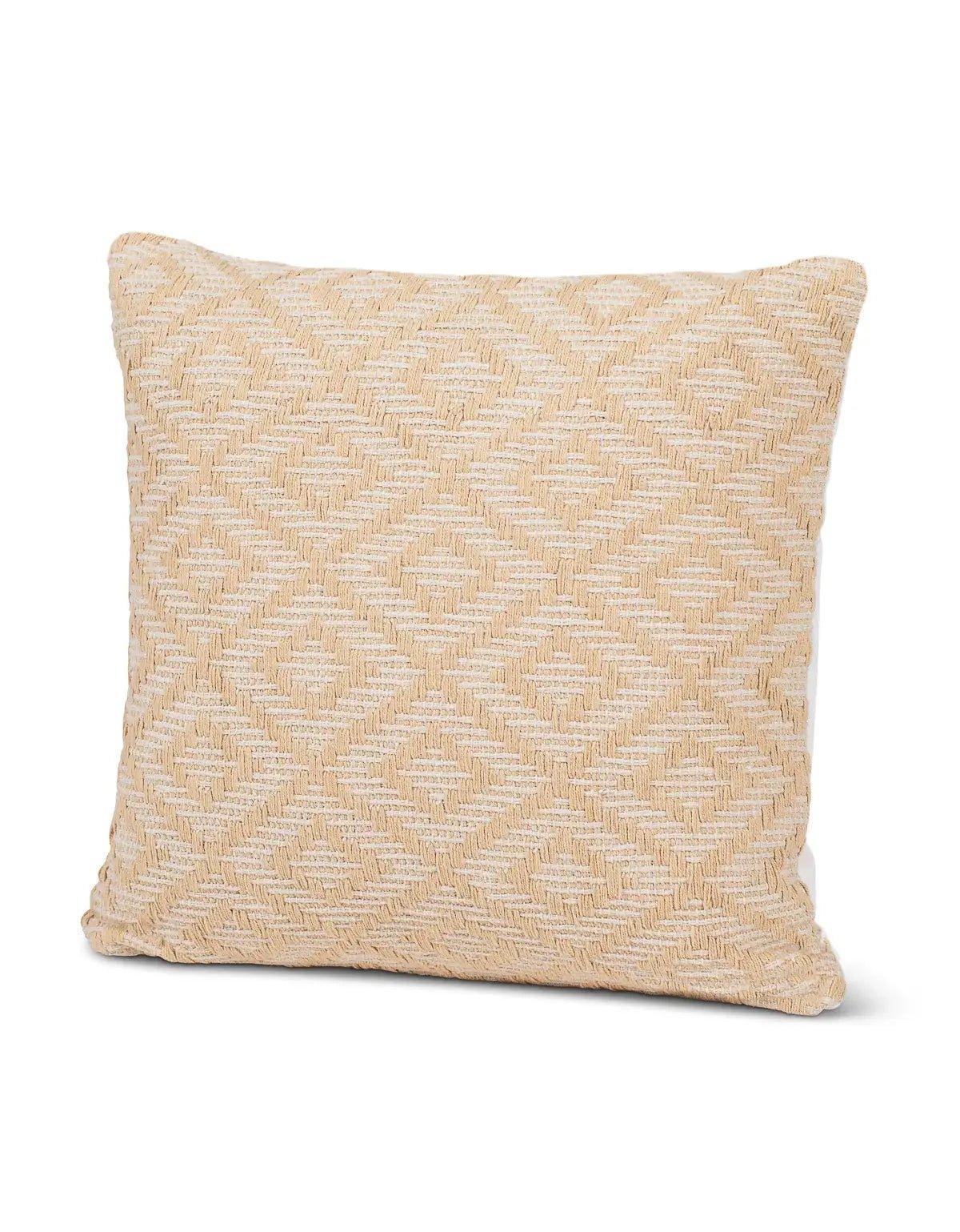 Handwoven Yellow Diamond Pillow Cover - PoshaBella