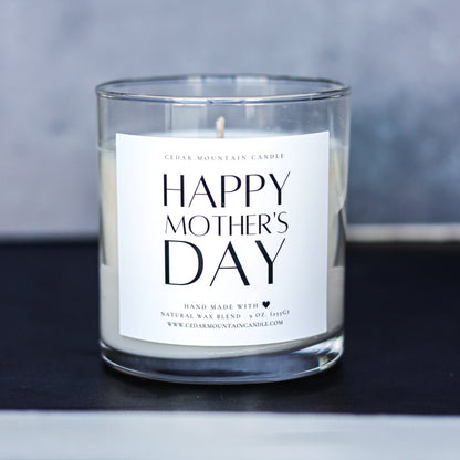 Happy Mother's Day - Mother's Day Soy Candle - 9 oz Glass Jar Candle - PoshaBella