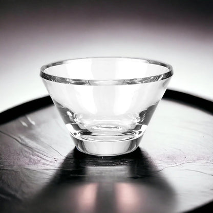 Heavy Clear Crystal 8-inch Trillian Beveled Bowl - PoshaBella