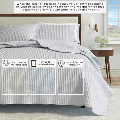 3-Piece Solid Quilt - Alicia Collection