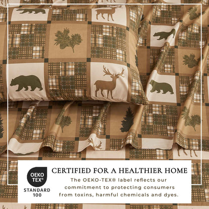 4-Piece Lodge Microfiber Sheet - Mountain Ridge Collection