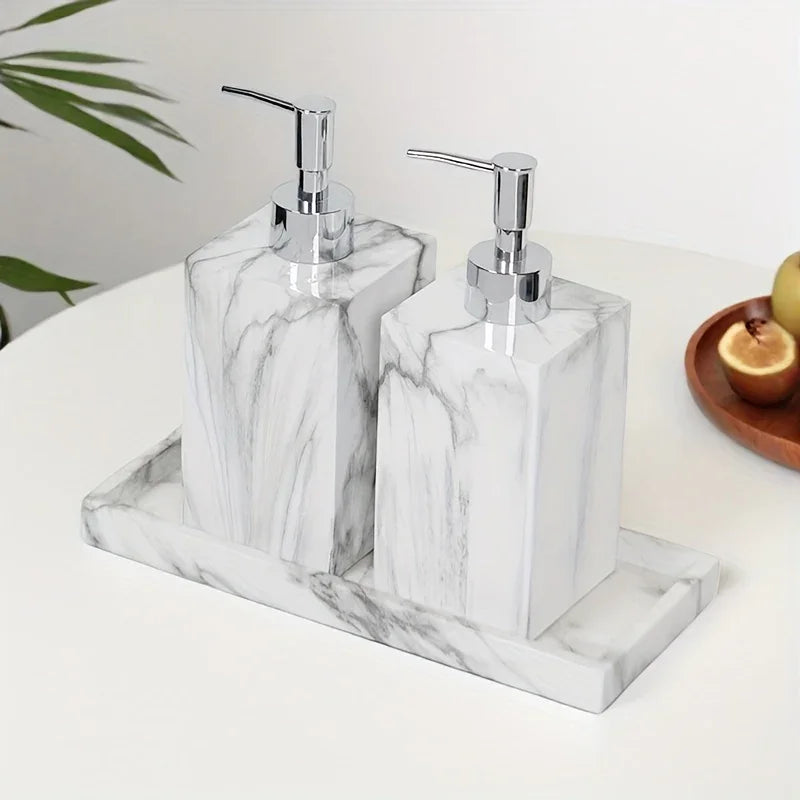 Hotel Bathroom Hand Sanitizer Refillable Bottle Simple and High-end Press Bottle Lotion Bottle Shampoo Shower Gel Empty Bottle
