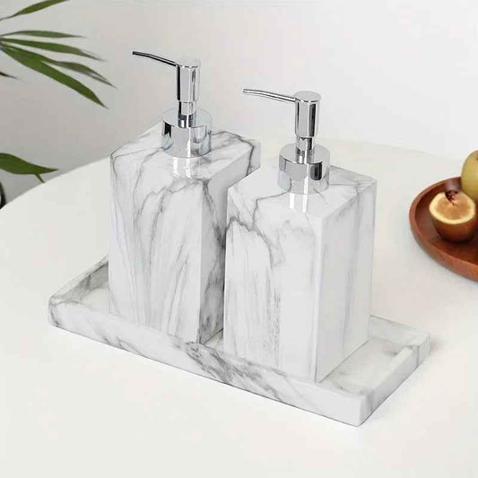Hotel Bathroom Hand Sanitizer Refillable Bottle Simple and High-end Press Bottle Lotion Bottle Shampoo Shower Gel Empty Bottle