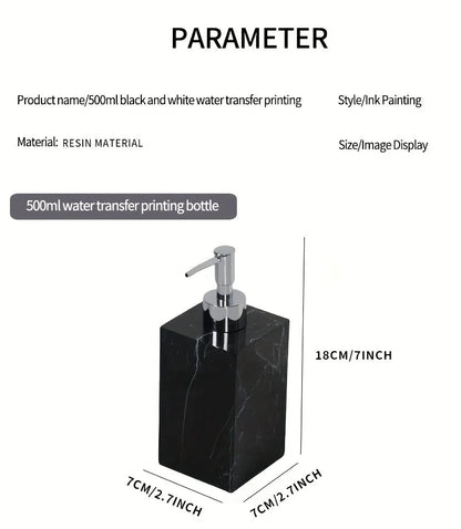 Hotel Bathroom Hand Sanitizer Refillable Bottle Simple and High-end Press Bottle Lotion Bottle Shampoo Shower Gel Empty Bottle
