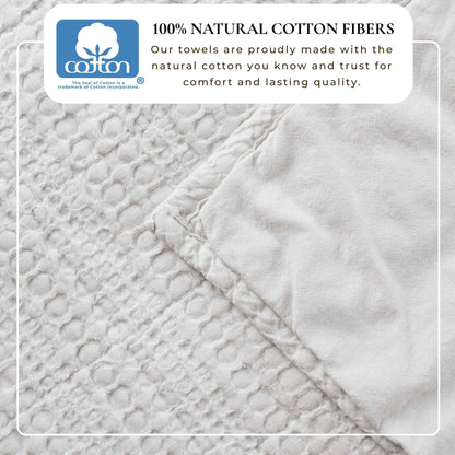 100% Cotton Honeycomb Waffle Garment Washed Quilt Set - Genevieve Collection