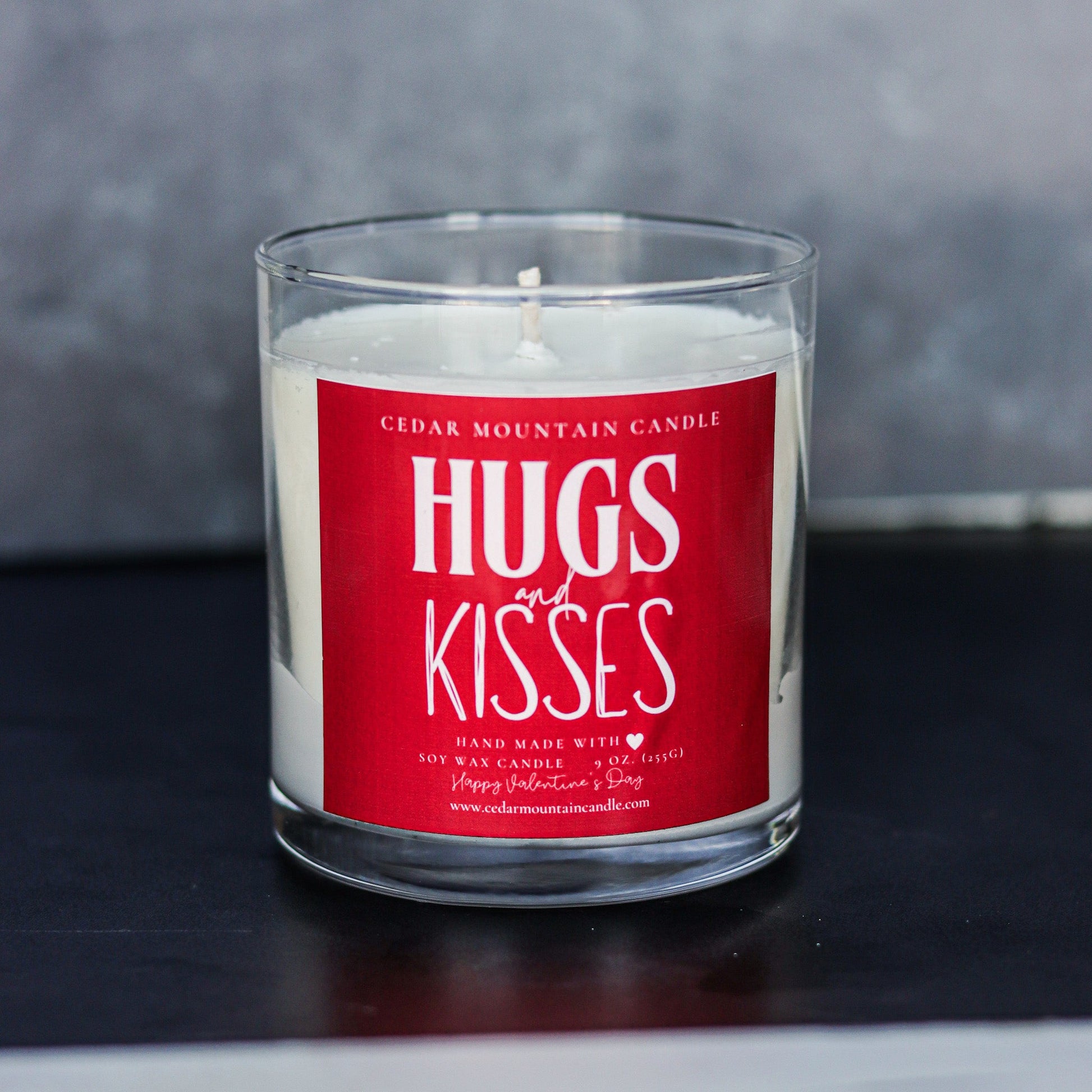 Hugs & Kisses - Valentine's Day Soy Candle - 9 oz Whiskey Glass Jar - Choose Your Scent - PoshaBella