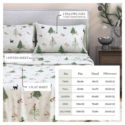 100% Turkish Cotton Flannel Sheet Sets - Boulder Collection