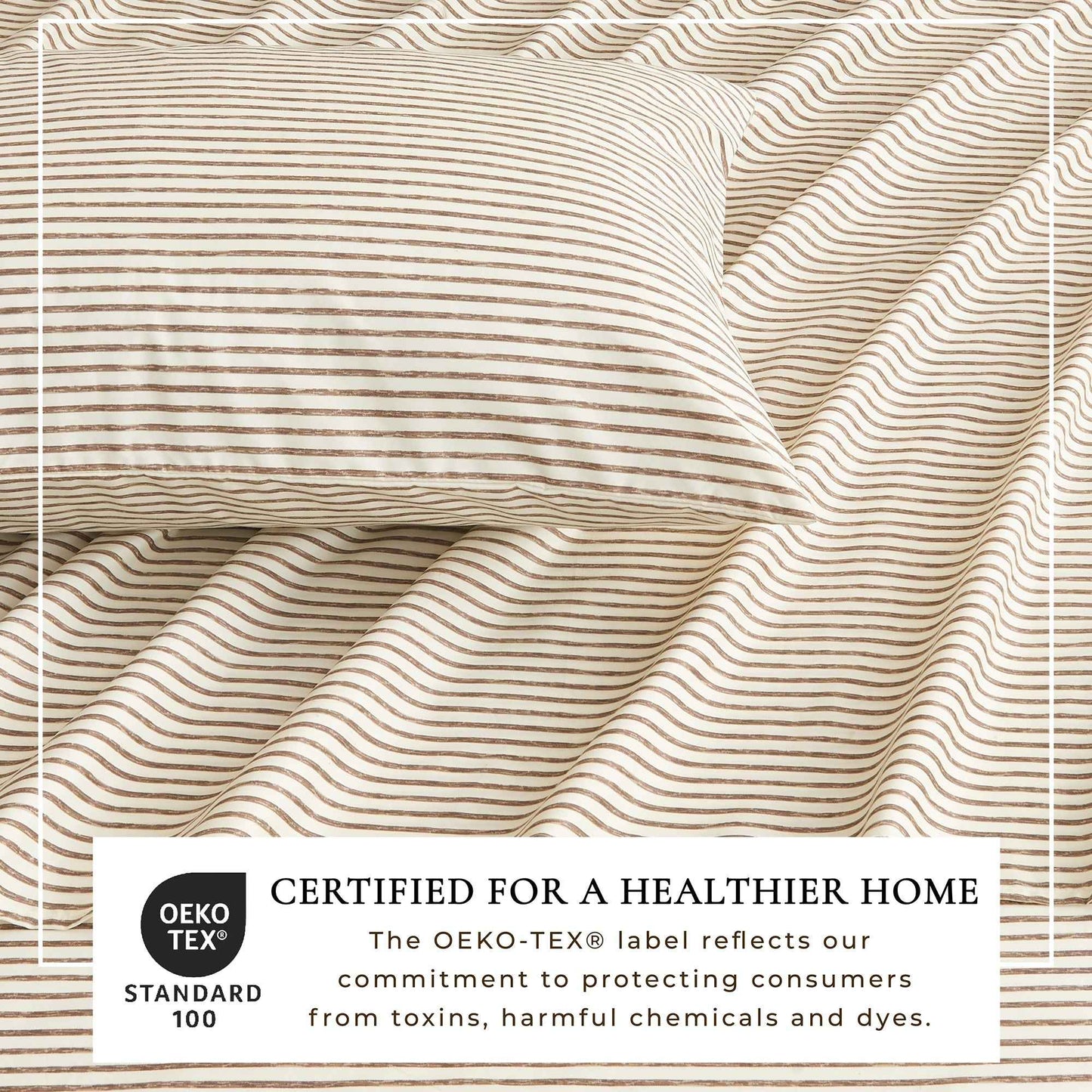 Striped Microfiber Sheet Set - Evette Collection