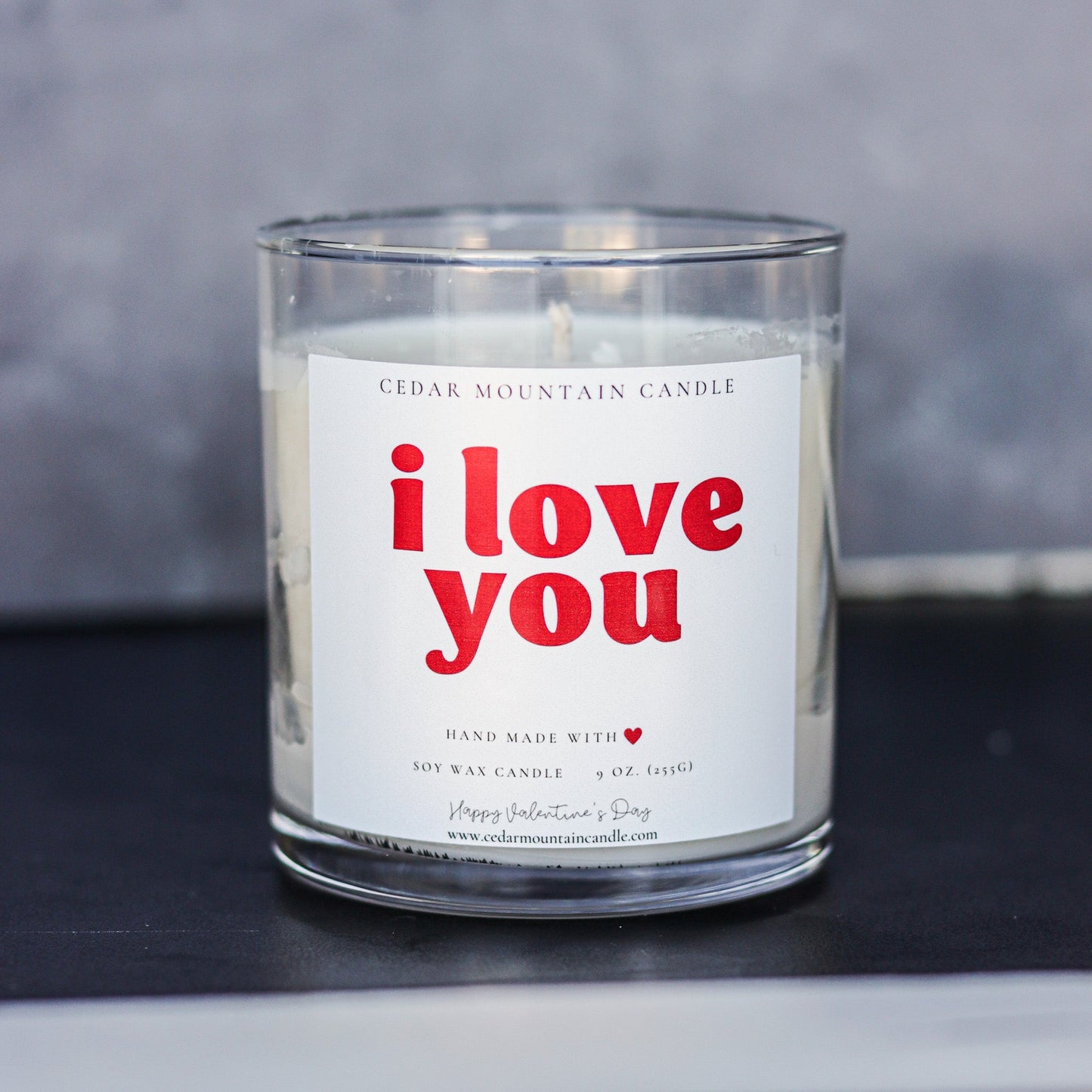 I Love You - Valentine's Day Soy Candle - 9 oz Whiskey Glass Jar - Choose Your Scent - PoshaBella