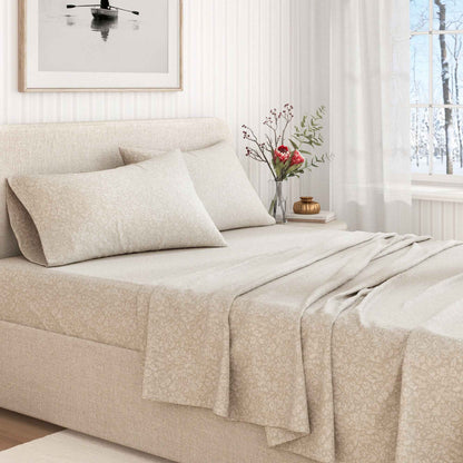 Turkish Cotton Flannel Sheet Set - Winter Floral Collection
