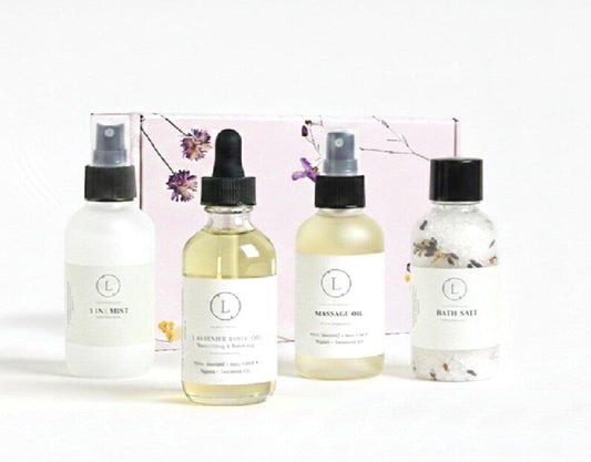Natural Spa Gift Box – 4-Piece Aromatherapy Wellness Set