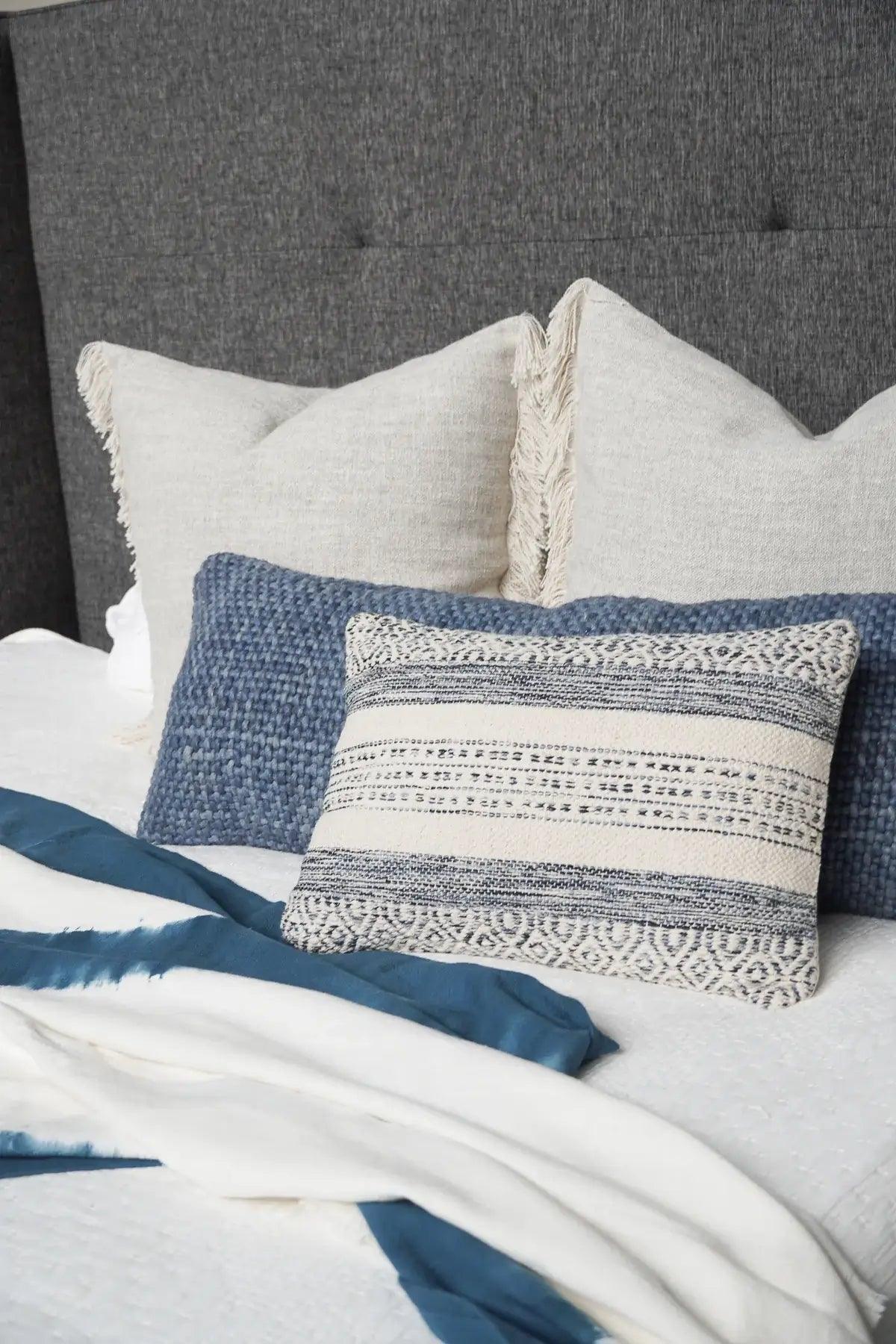 Indigo Blue Tie Dye Cotton Throw - PoshaBella