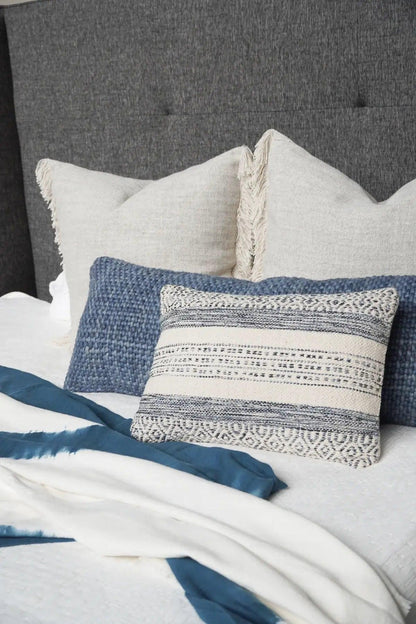 Indigo Blue Tie Dye Cotton Throw - PoshaBella