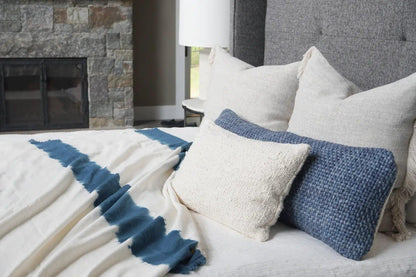Indigo Blue Tie Dye Cotton Throw - PoshaBella