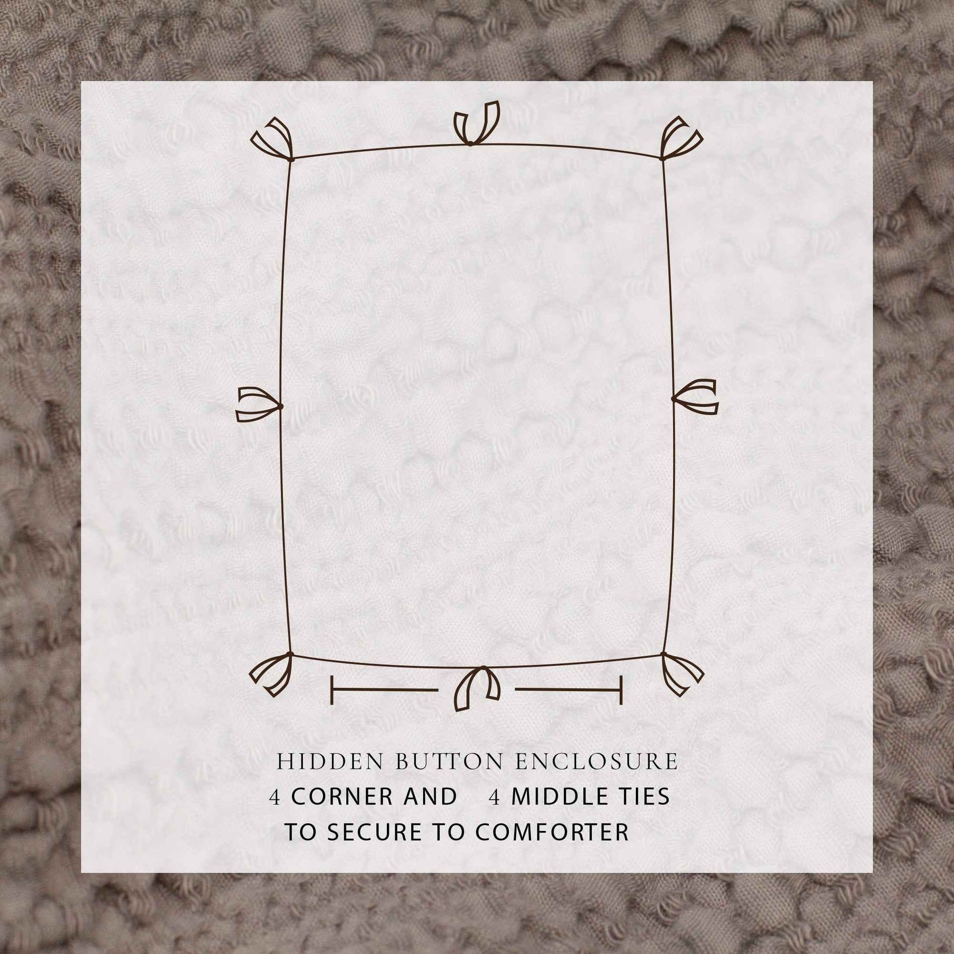 100% Cotton Honeycomb Waffle Duvet Set - Mattea Collection