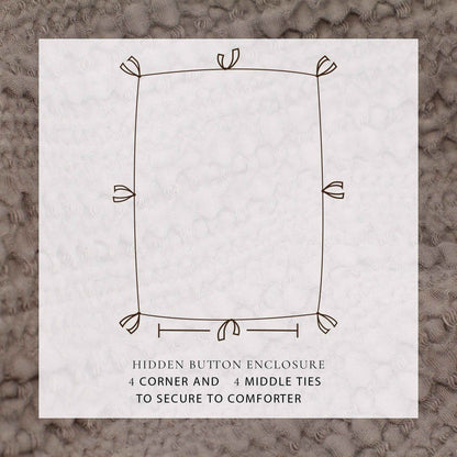 100% Cotton Honeycomb Waffle Duvet Set - Mattea Collection