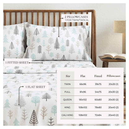 4-Piece Turkish Cotton Flannel Sheet - Lakeview Collection