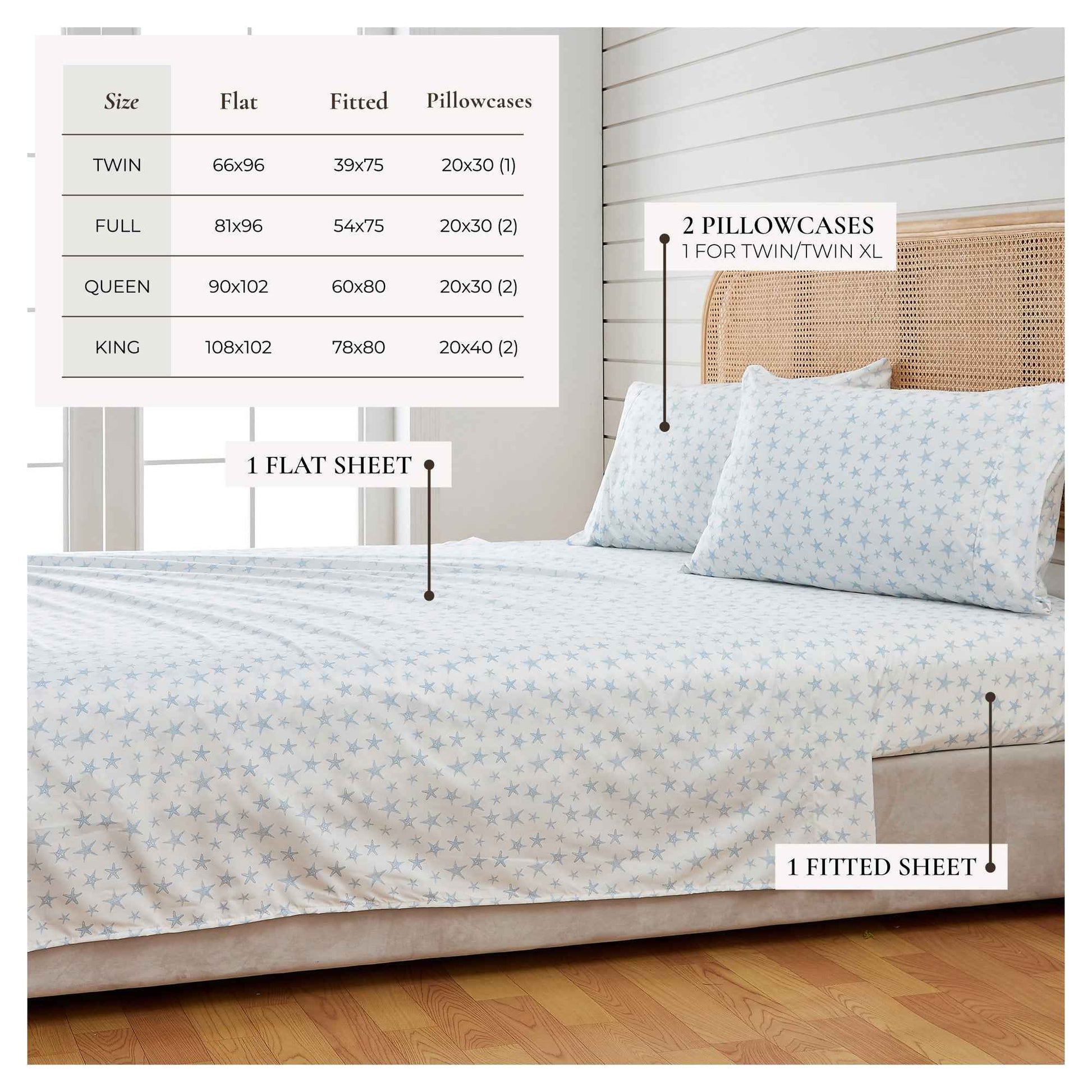 Coastal Printed Sheet Set - Newport Collection