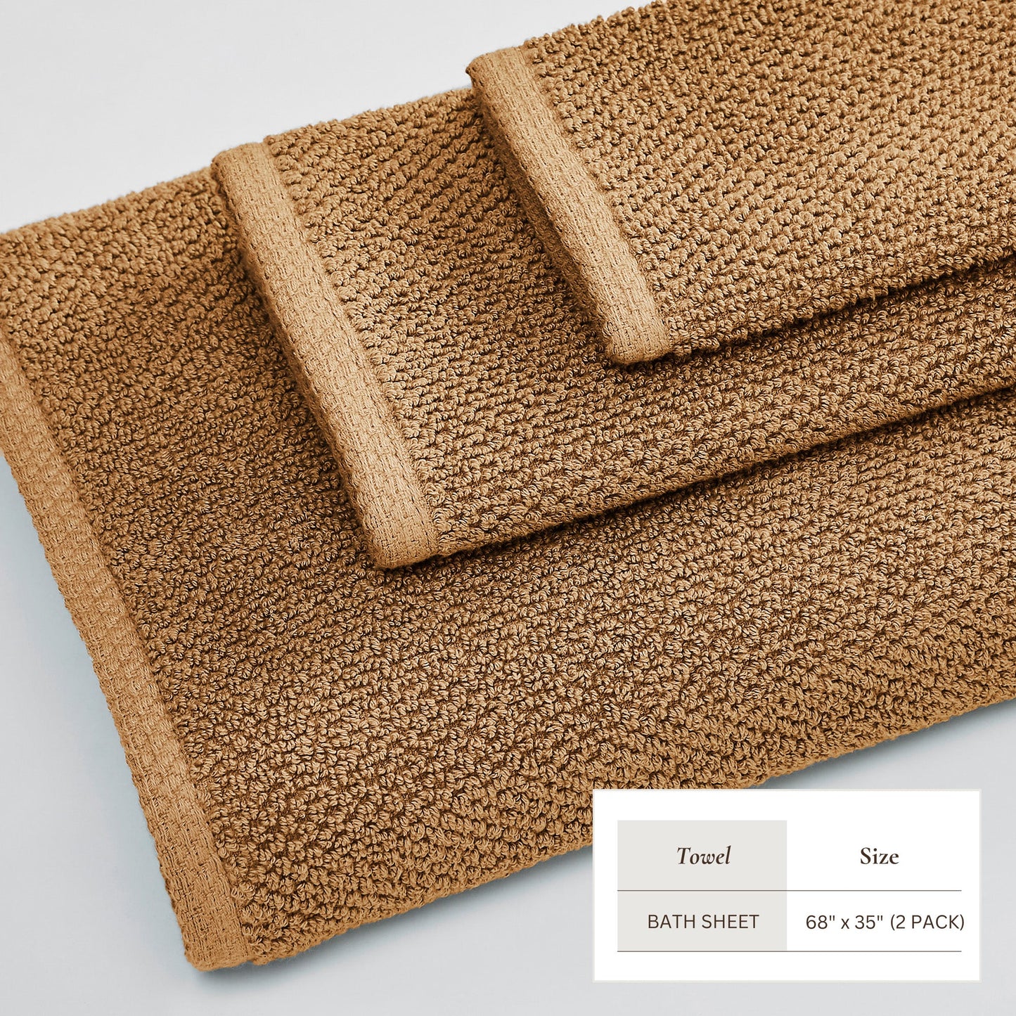 Cotton Textured Bath Towel Set - Acacia Collection
