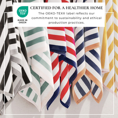 Oversized Striped Border Cabana Beach Towel - Santa Cruz