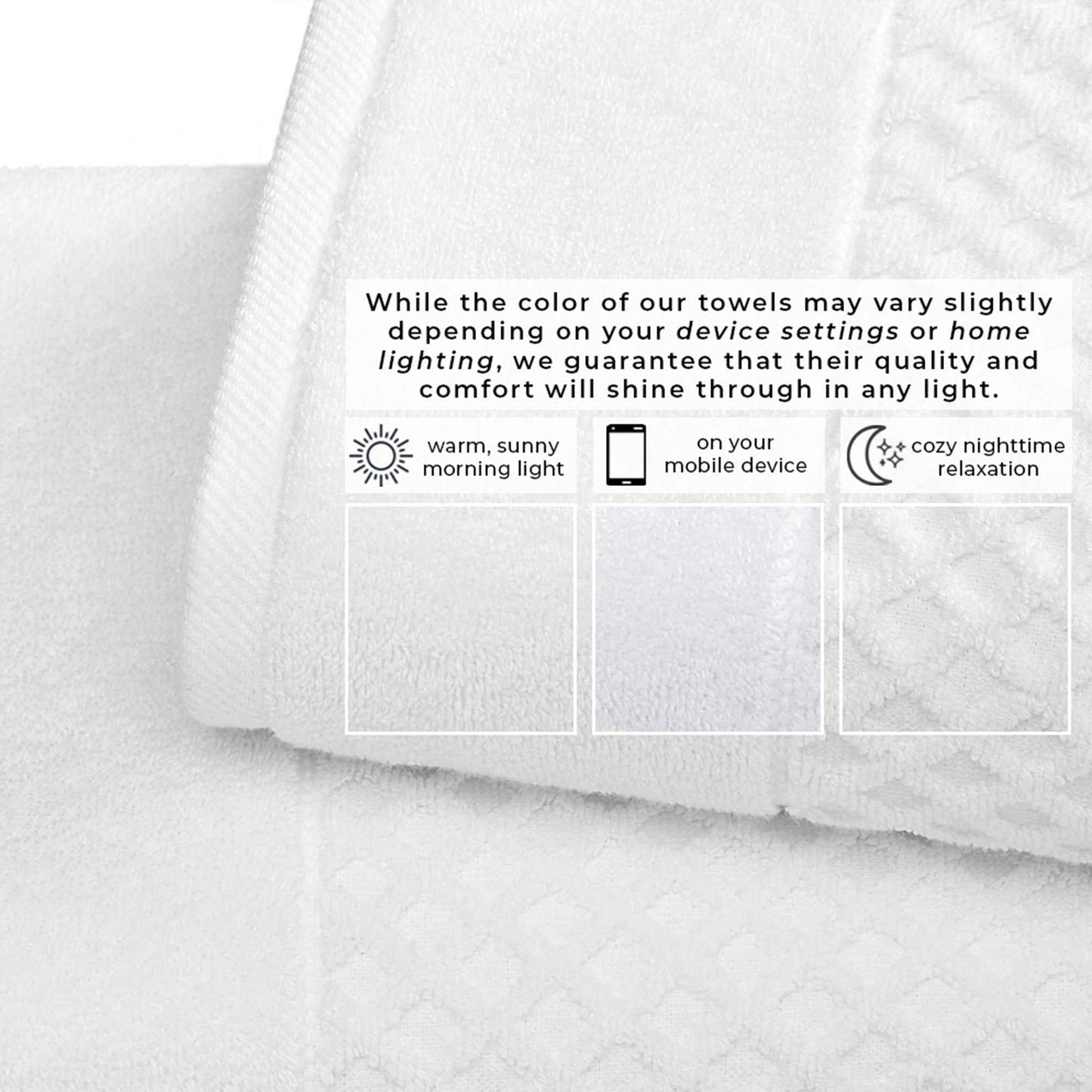 Cotton Diamond Waffle Weave Bath Towel Set - Grayson Collection