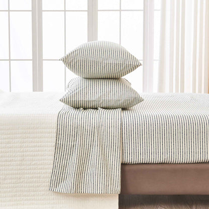 Striped Microfiber Sheet Set - Evette Collection
