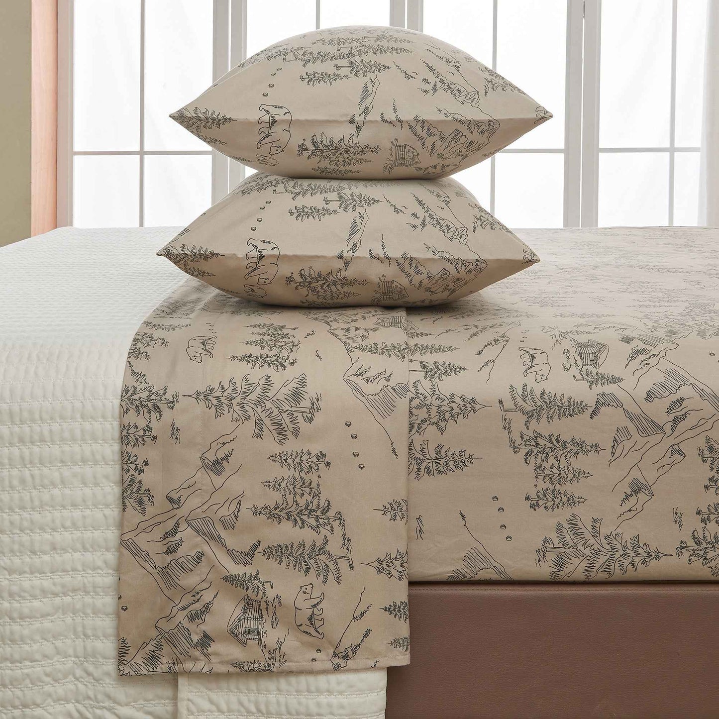 4-Piece Lodge Microfiber Sheet - Mountain Ridge Collection
