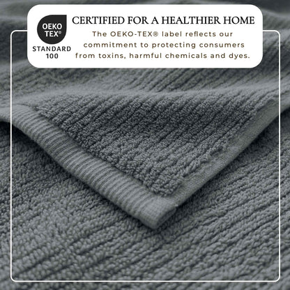 Turkish Cotton Ribbed 6-Piece Bath Towel Set - Georgiana Collection