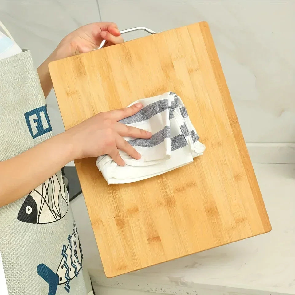 Kitchen large, medium and small cutting boards 3in 1 double-sided bamboo wood carbonized cutting board thickened | Rectangular fruit and vegetable cutting board knife board chopping board, Meal Preparation, Rectangular Design