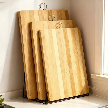 Kitchen large, medium and small cutting boards 3in 1 double-sided bamboo wood carbonized cutting board thickened | Rectangular fruit and vegetable cutting board knife board chopping board, Meal Preparation, Rectangular Design