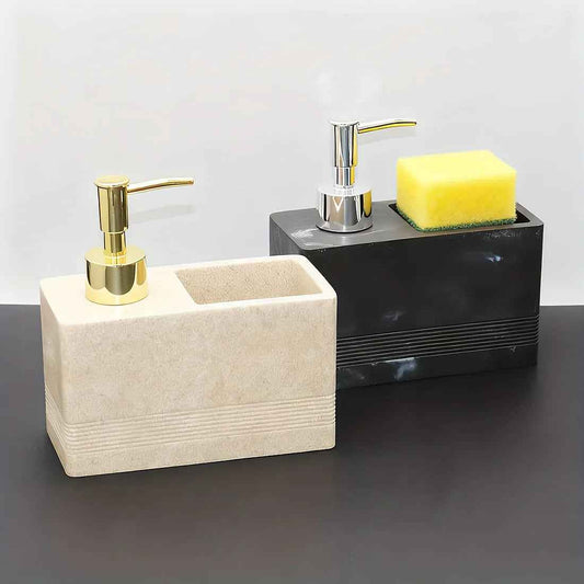 Kitchen Multi-Functional Cleaner Soap Dispenser, Manual Press Pump for Dish Soap and Sponge Storage, Dish Soap Dispenser, Dish Soap Dispenser with Sponge