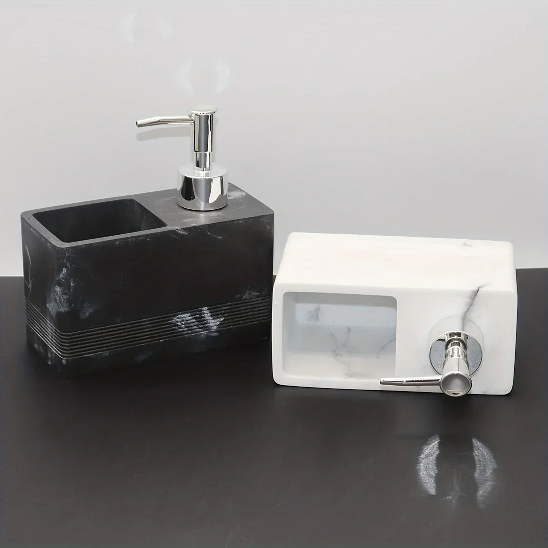 Kitchen Multi-Functional Cleaner Soap Dispenser, Manual Press Pump for Dish Soap and Sponge Storage, Dish Soap Dispenser, Dish Soap Dispenser with Sponge